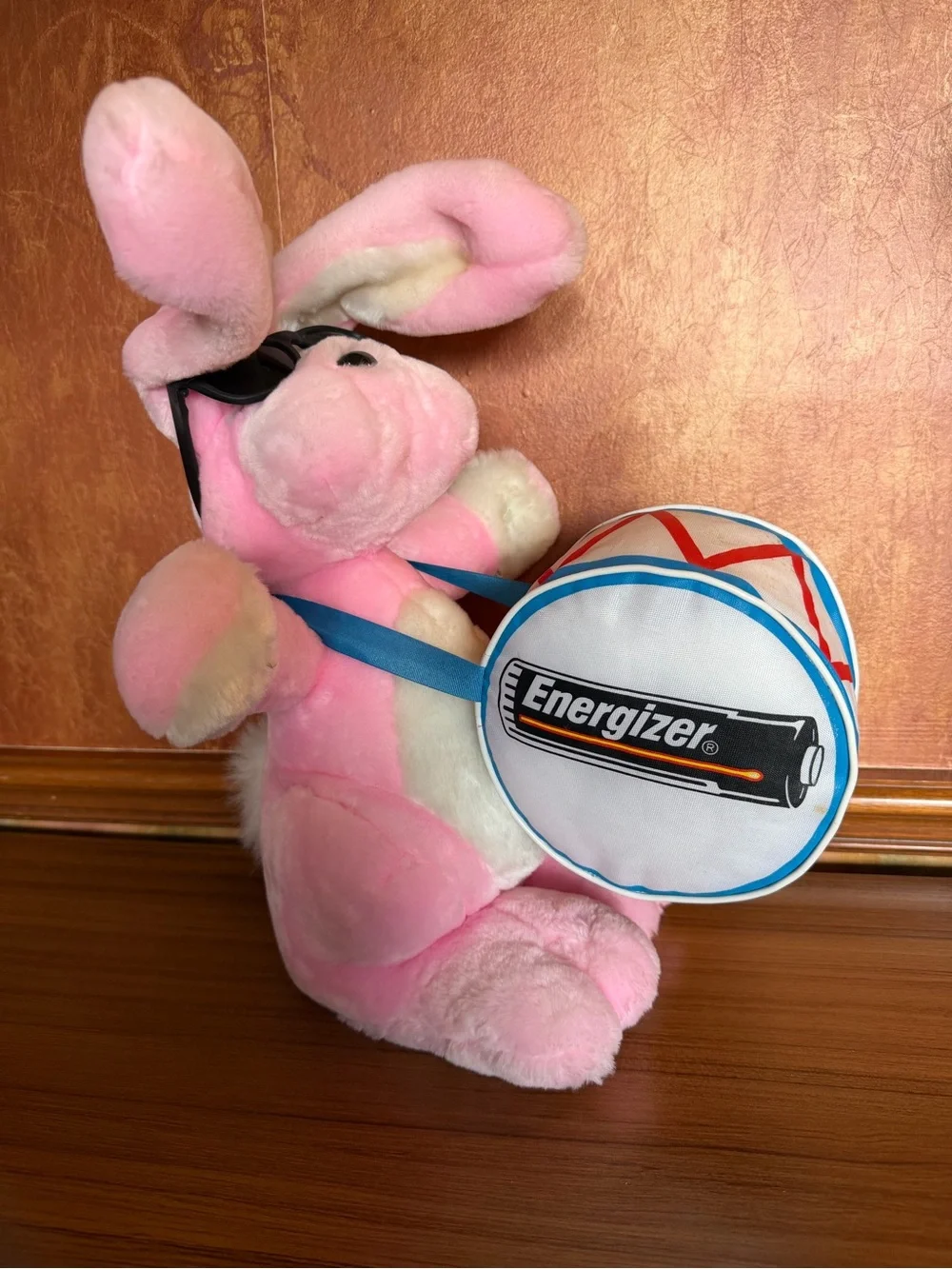 1995 ENERGIZER Bunny Plush Stuffed Toy Rabbit Drum Glasses Battery Promo Lrg 22”
